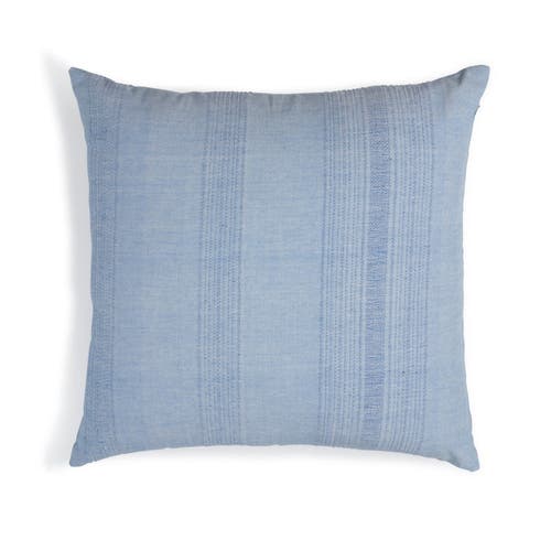 Sustainable Threads Ecoloom Handwoven Cotton Pillow With Down-alternative Insert In Purple