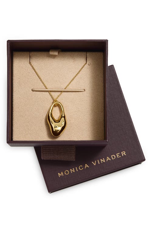 Monica Vinader Antica Bold Pendant Necklace In Brown