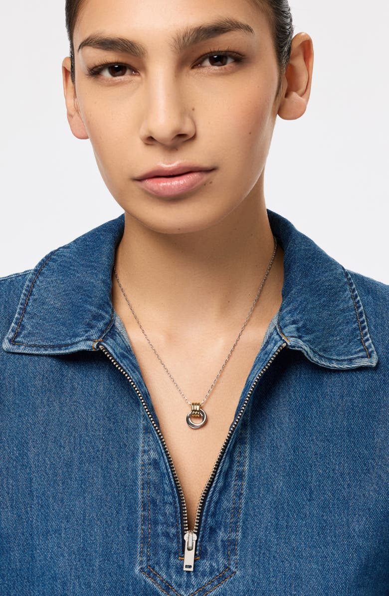 Ana Luisa Palmer Mixed Metal Pendant Necklace, Alternate, color, Gold / Silver