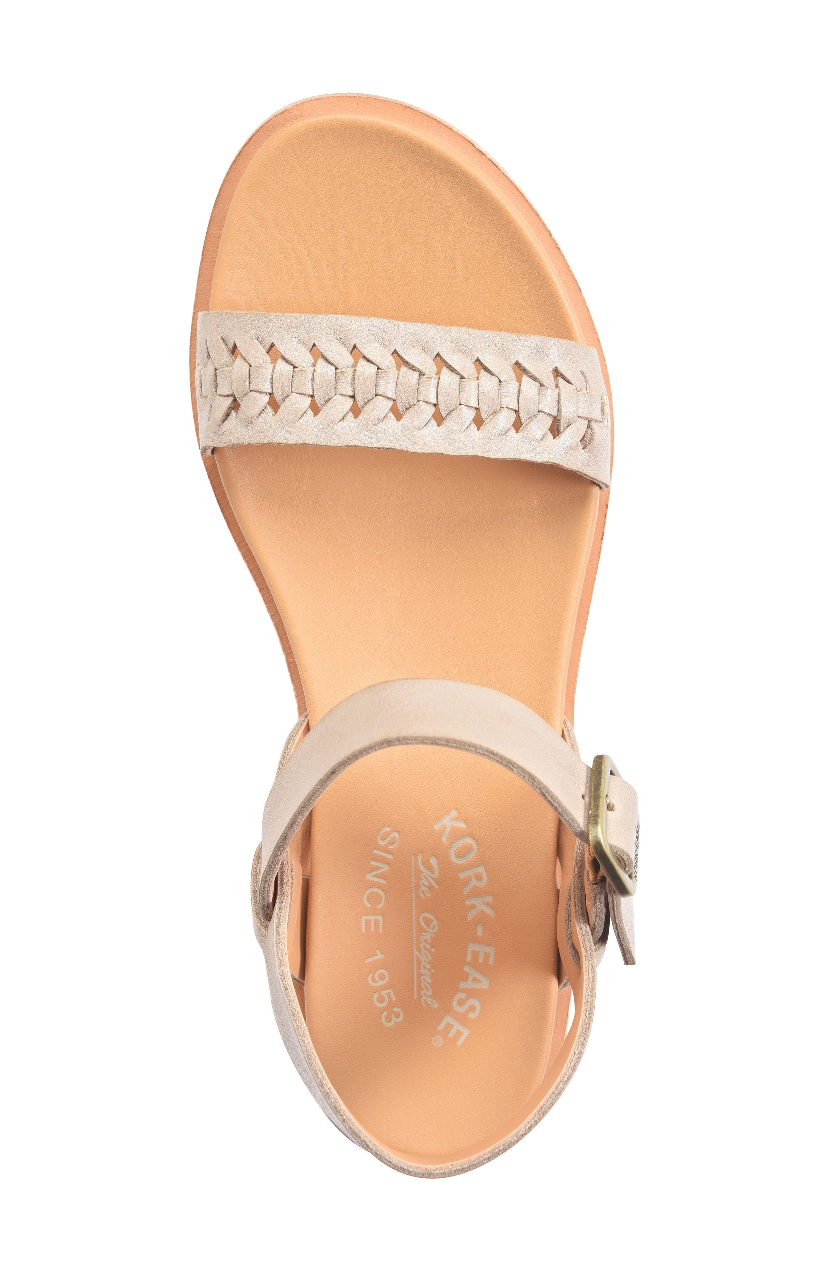 Yucca Braid Sandal, Alternate, color, GREY LEATHER