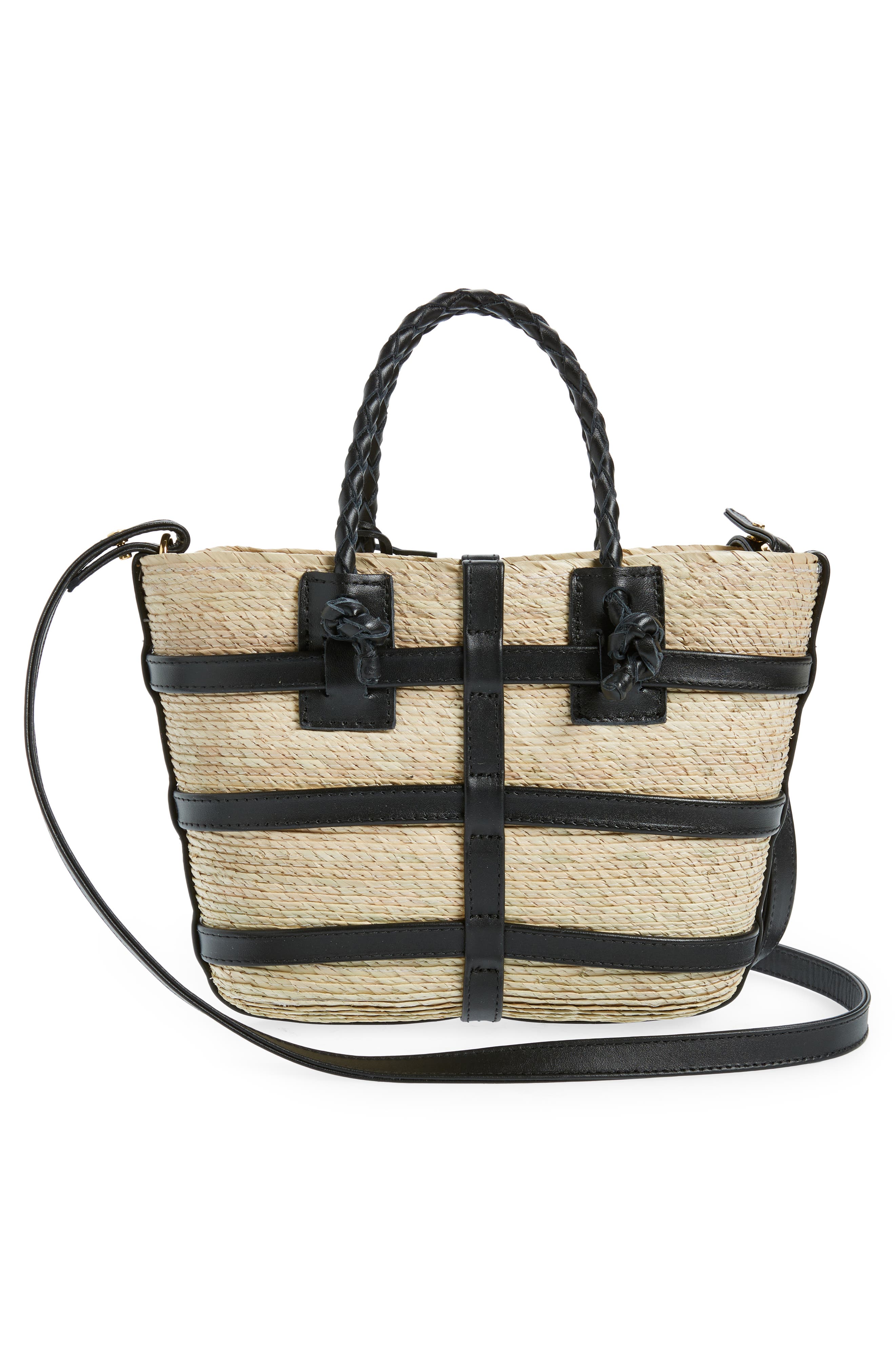 Altuzarra Mini Watermill Woven Palm Tote, Alternate, color, 