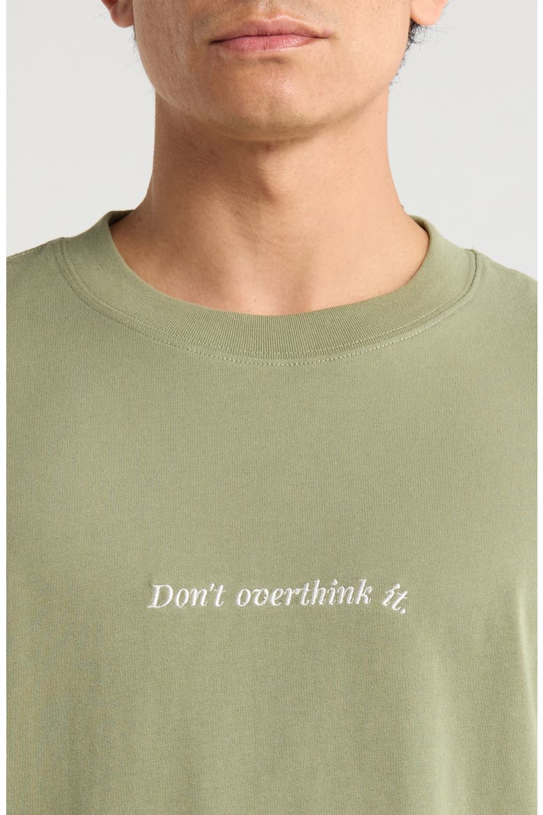 Don't Overthink It Graphic T-Shirt, Alternate, color, SAGE
