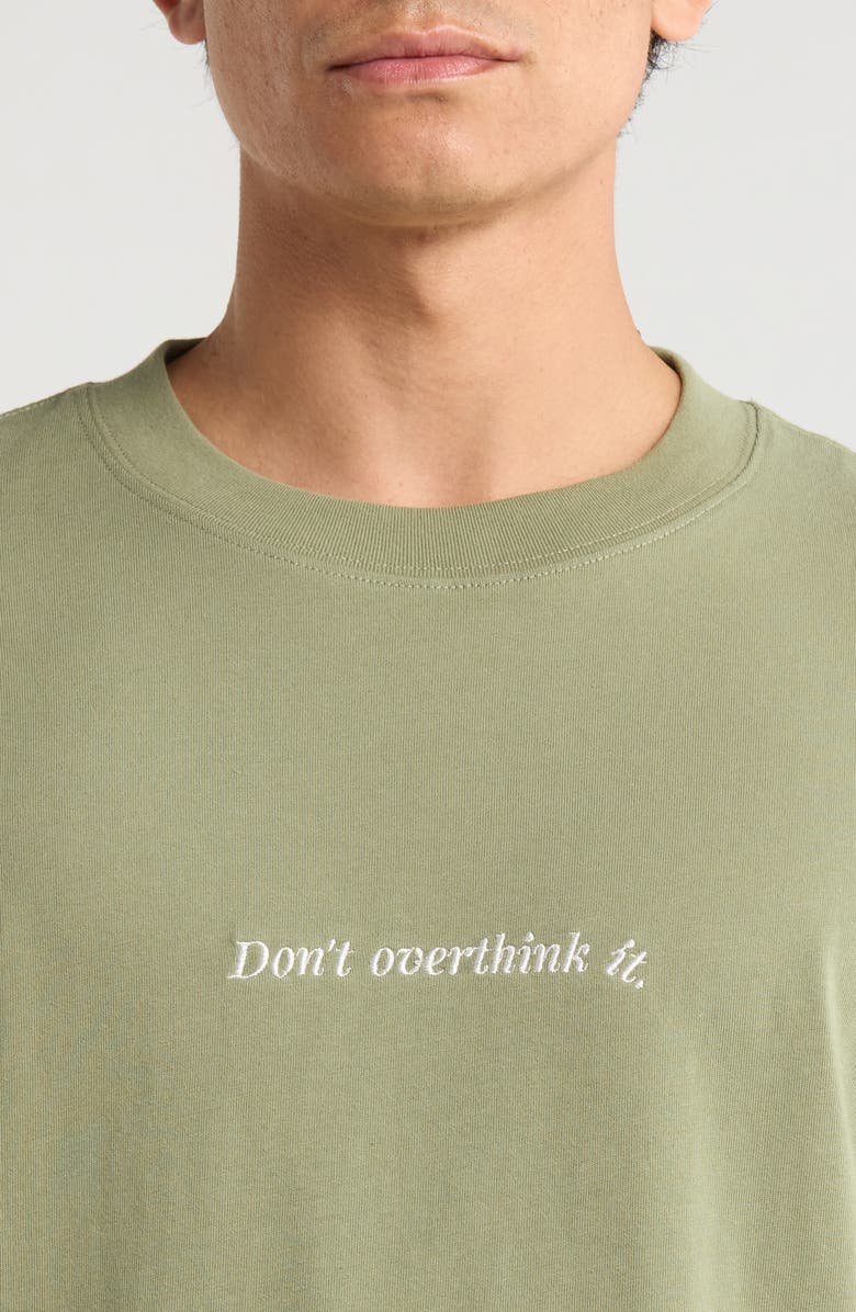 HONOR THE GIFT Don't Overthink It Graphic T-Shirt, Alternate, color, Sage