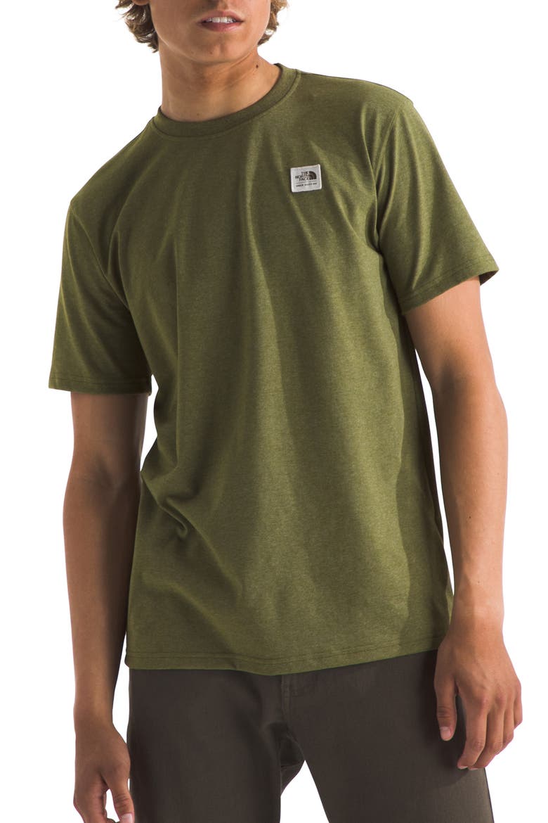 Heritage Patch Heathered T-Shirt, Main, color, FOREST OLIVE HEATHER