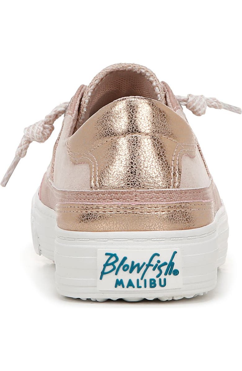 Blowfish Malibu Alex Platform Low Top Sneaker, Alternate, color, Rose Gold Fabric/ Faux Leather