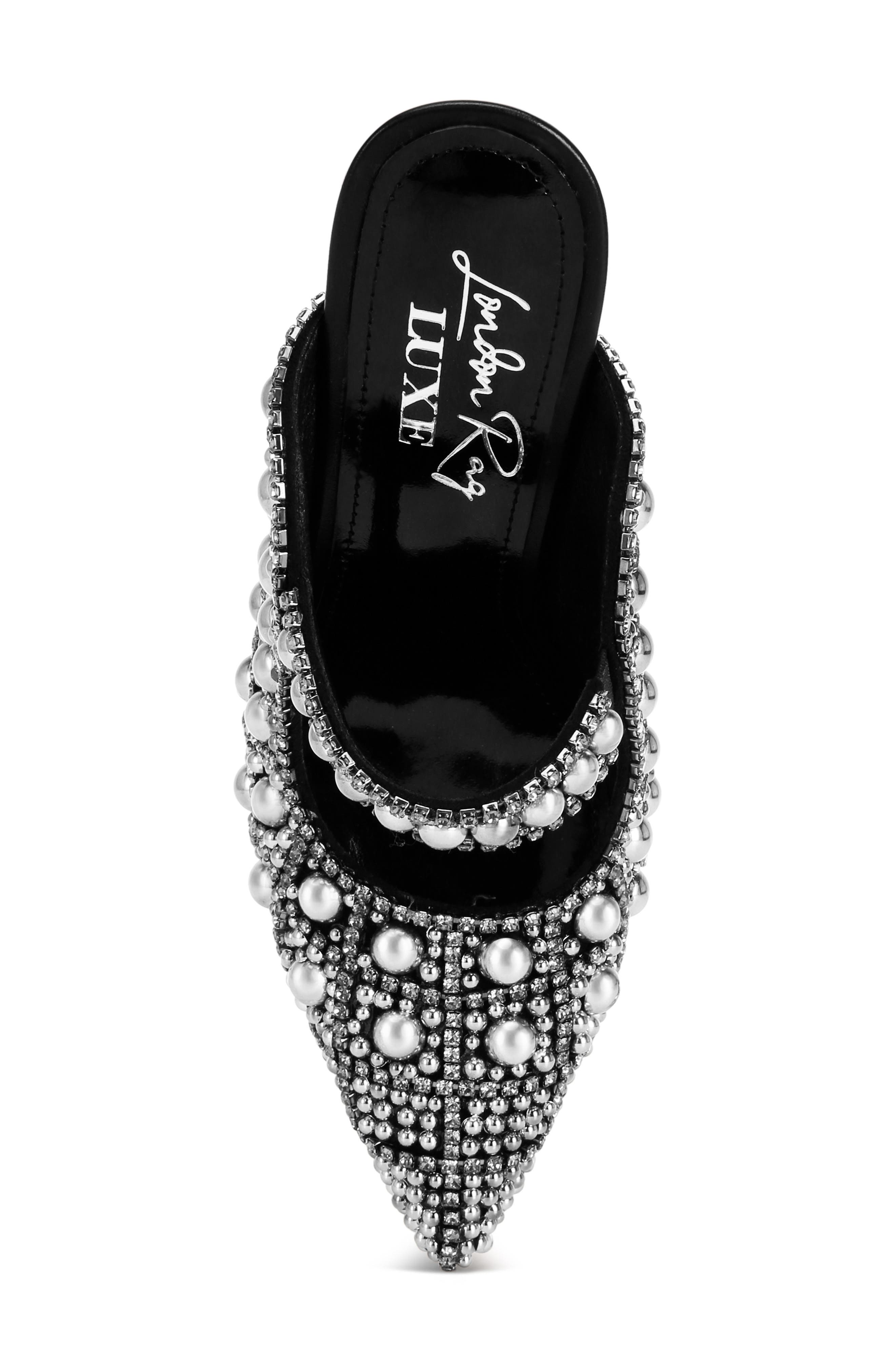 Dalston Pointed Toe Mule, Alternate, color, BLACK