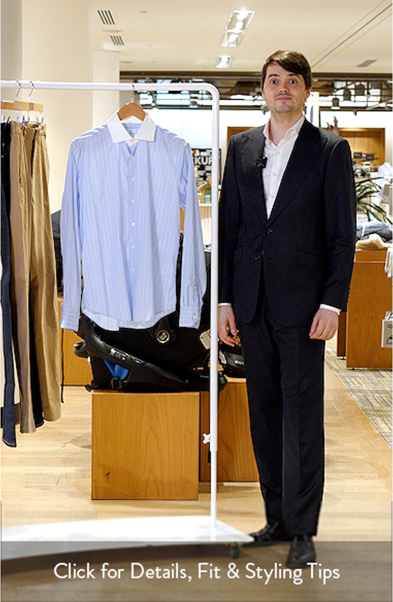 Modern Fit Stripe Natural Stretch Yoga Twill Dress Shirt, sales video thumbnail