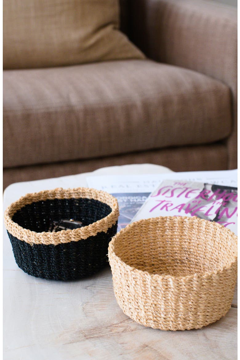 Mini Trinket Basket, Alternate, color, Black