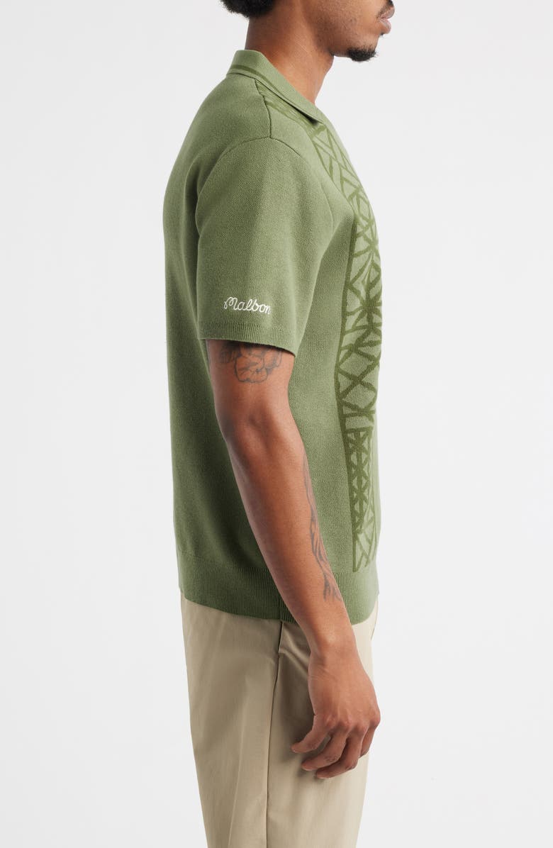 Malbon Golf Habana Cotton Polo, Alternate, color, Olivine