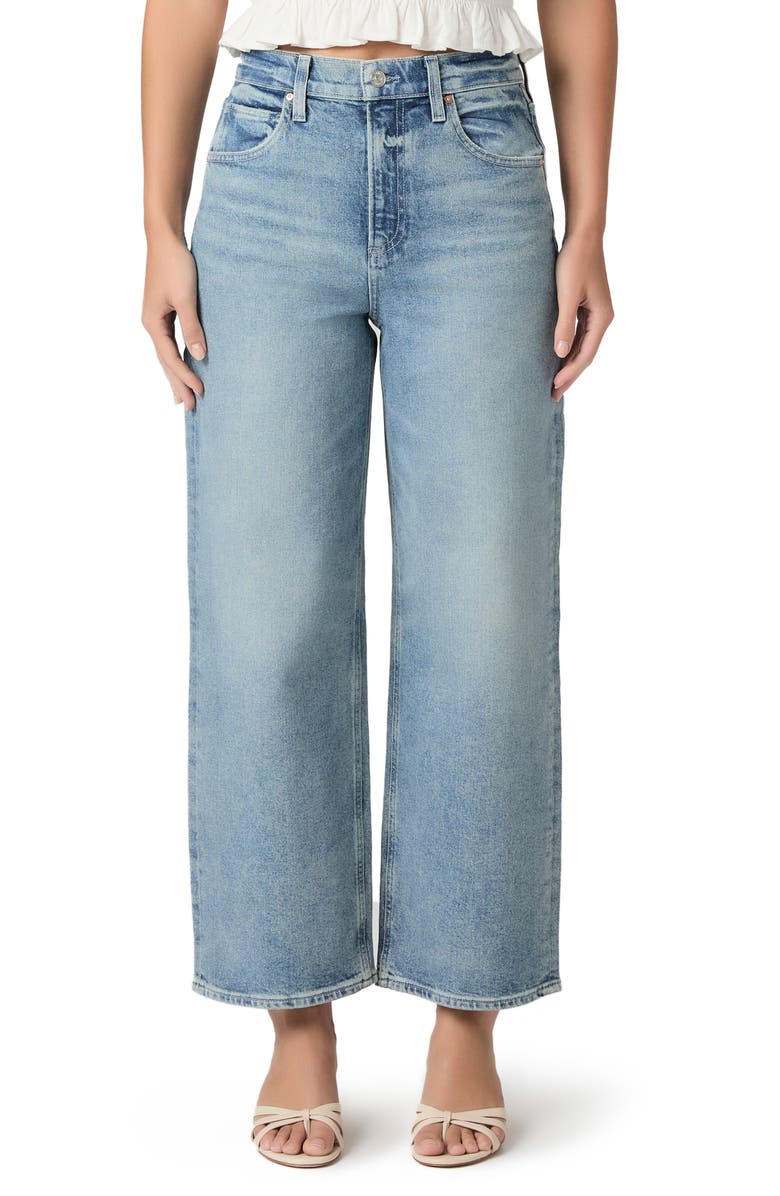 PAIGE Cameron High Waist Ankle Straight Leg Jeans, Main, color, Low Key