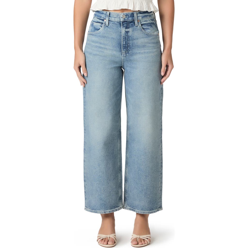Paige Cameron High Waist Ankle Straight Leg Jeans In Blue