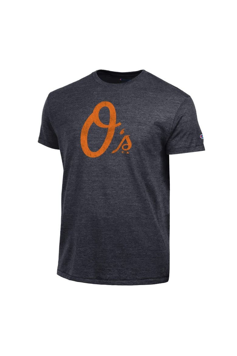 Men's Champion  Black Baltimore Orioles Tri-Blend T-Shirt, Alternate, color, Black