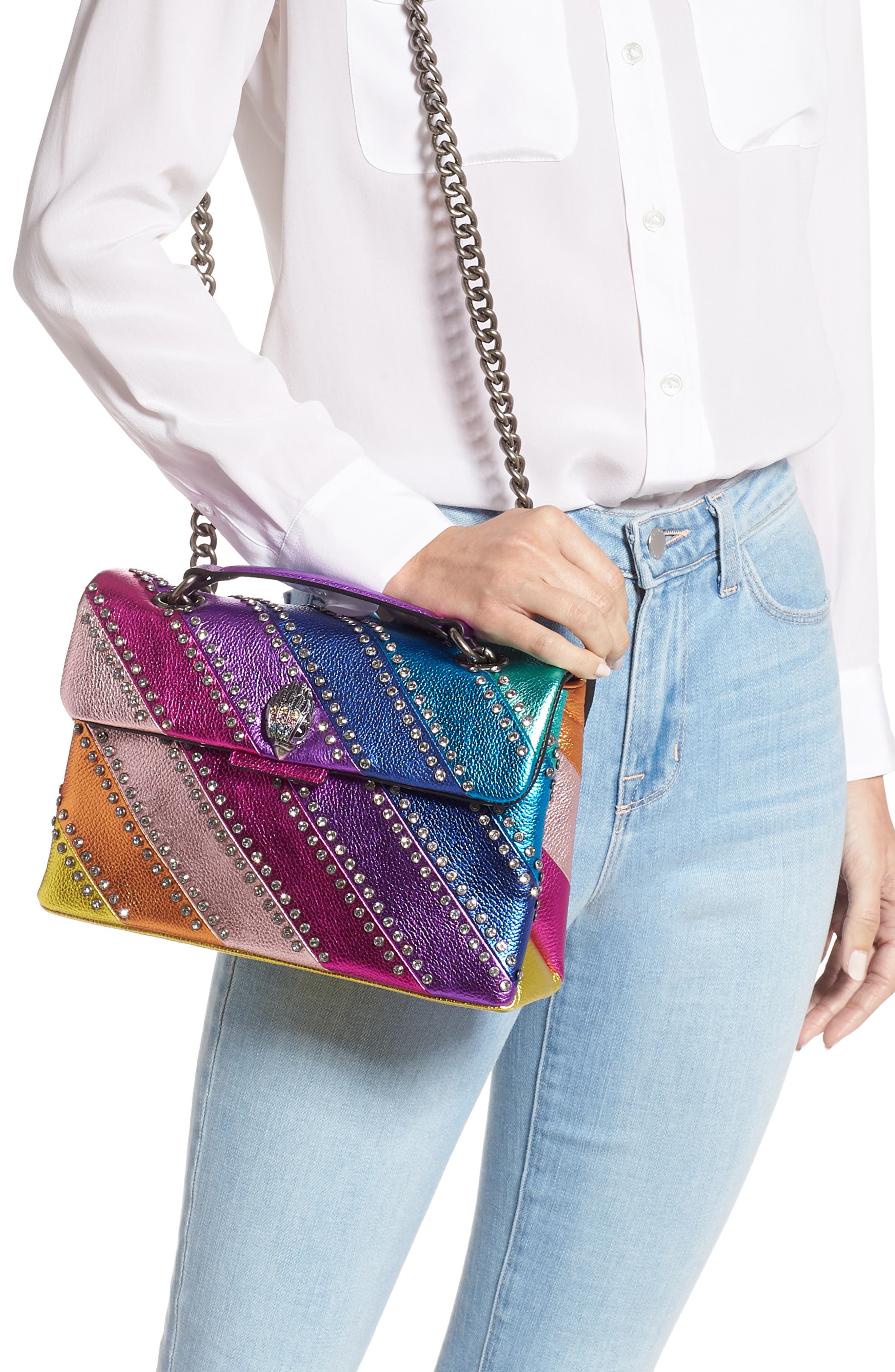 Kurt Geiger London Crystal Kensington Shoulder Bag, Alternate, color, 