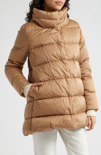 Herno Satin Down Puffer Jacket with Removable Faux Fur Hooded Bib Nordstrom