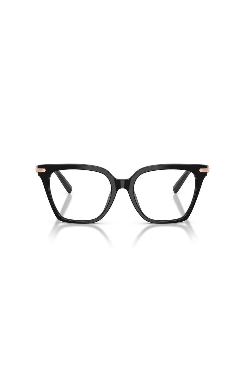 Tiffany & Co. 53mm Square optical glasses, Alternate, color, Black