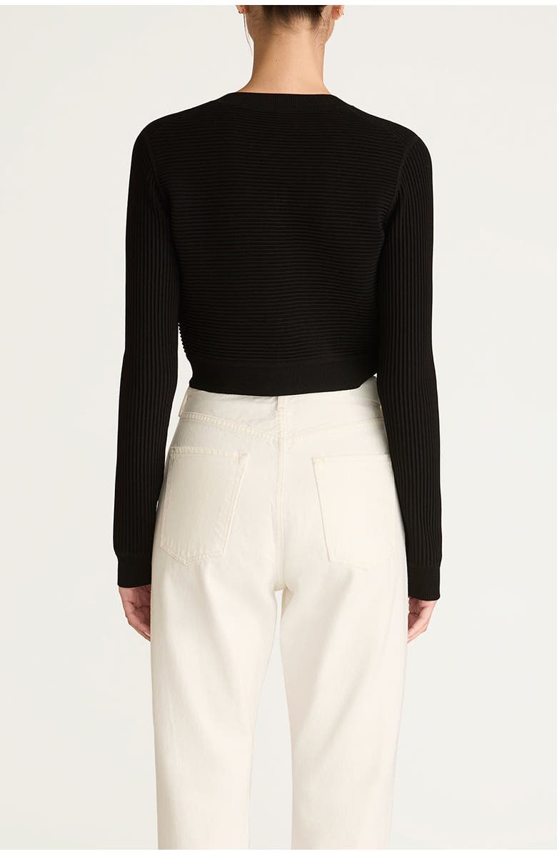 Rebecca Taylor Ottoman Cardigan, Alternate, color, Black