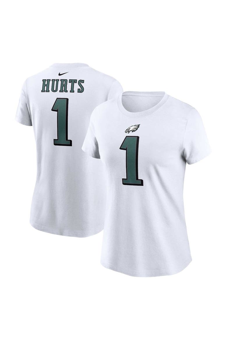 Women's Nike Jalen Hurts White Philadelphia Eagles Player Name & Number T-Shirt, Main, color, White