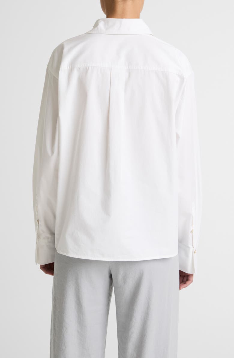 Vince Crop Cotton Shirt, Alternate, color, Optic White