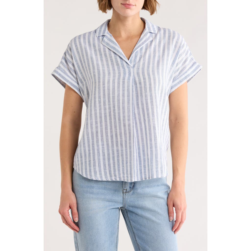 Beachlunchlounge Leyton Stripe Top In Blue