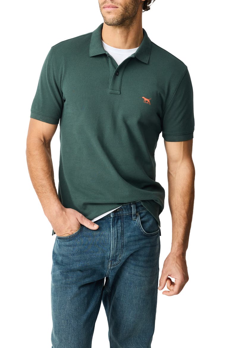 Gunn Piqué Sports Fit Cotton Polo, Main, color, VINE