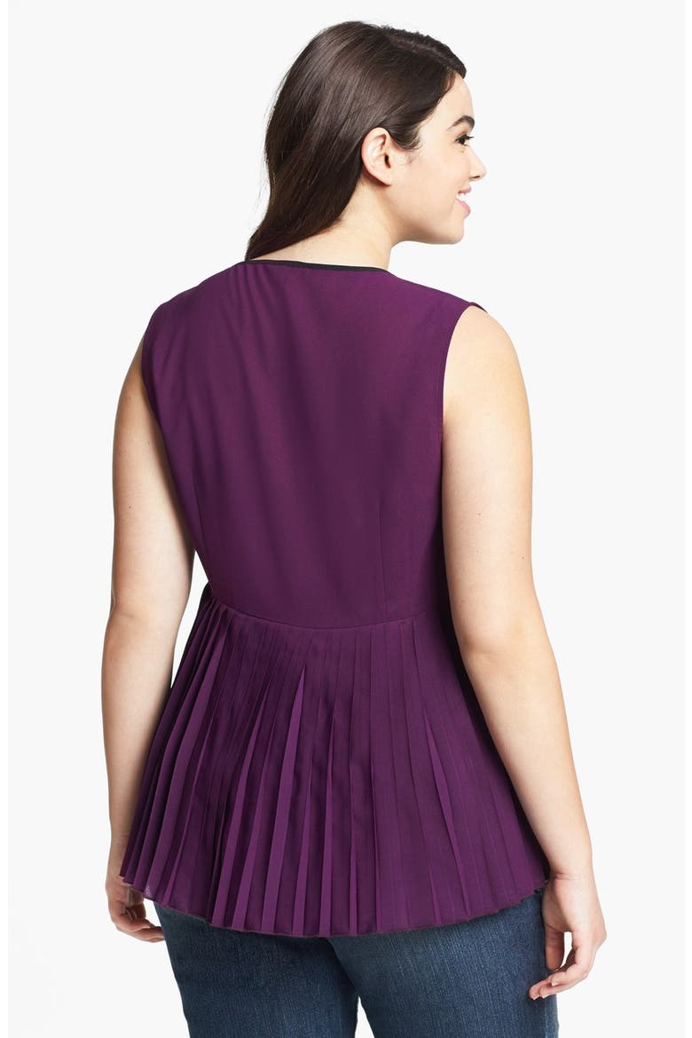 BB Dakota 'Tucker' Pleat Georgette Blouse, Alternate, color, TYTAN PURPLE