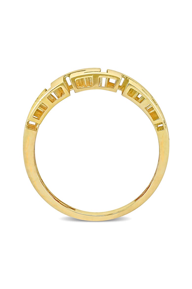 Men's Greek Key Design Ring, Alternate, color, YELLOW