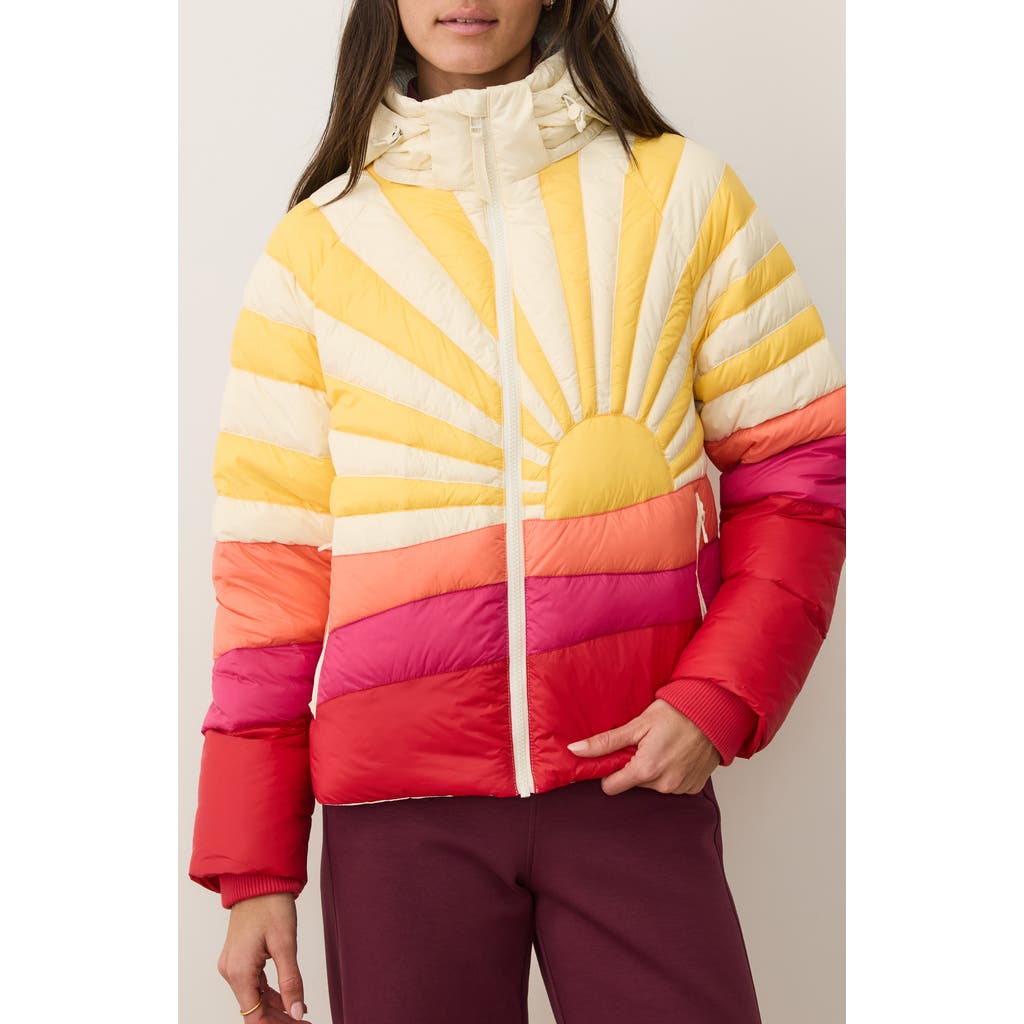 Marine Layer Sunbeam Puffer Jacket In Yellow