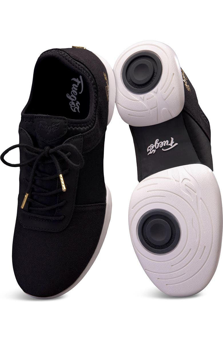 Fuego Women's Split-sole Sneaker, Alternate, color, Black