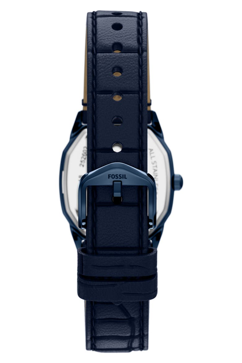Harlow Navy Leather Strap Watch, 32mm, Alternate, color, NAVY