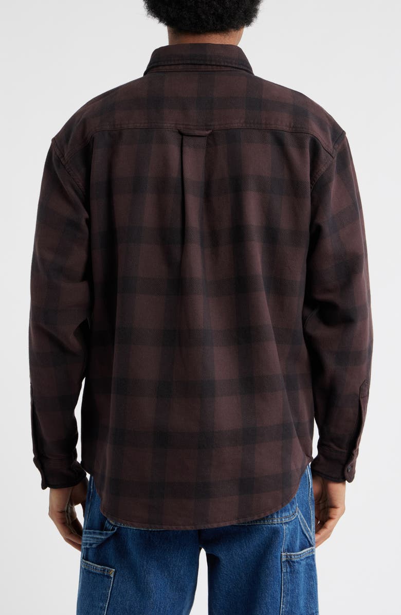 Carhartt Work In Progress Edmands Plaid Cotton Twill Button-Down Shirt, Alternate, color, Edmands Check Natural