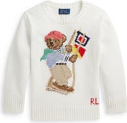 Polo Ralph Lauren Kids' Polo Bear Cotton Crewneck Sweater