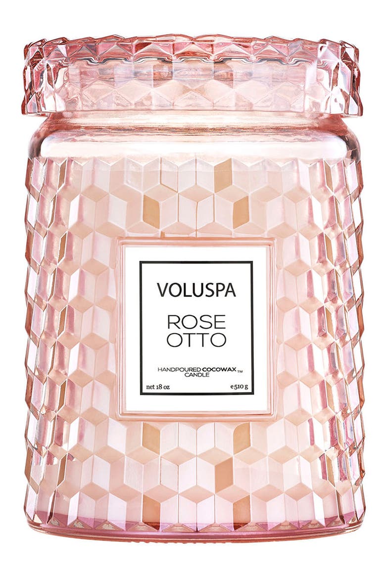 Rose Otto Large Jar Candle, Main, color, NO COLOR