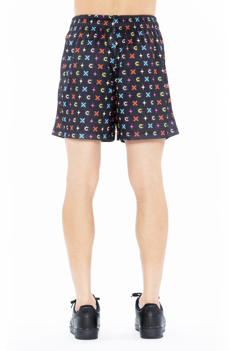 Cult of Individuality Logo Mesh Shorts, Alternate, color, Repeat Pattern Black