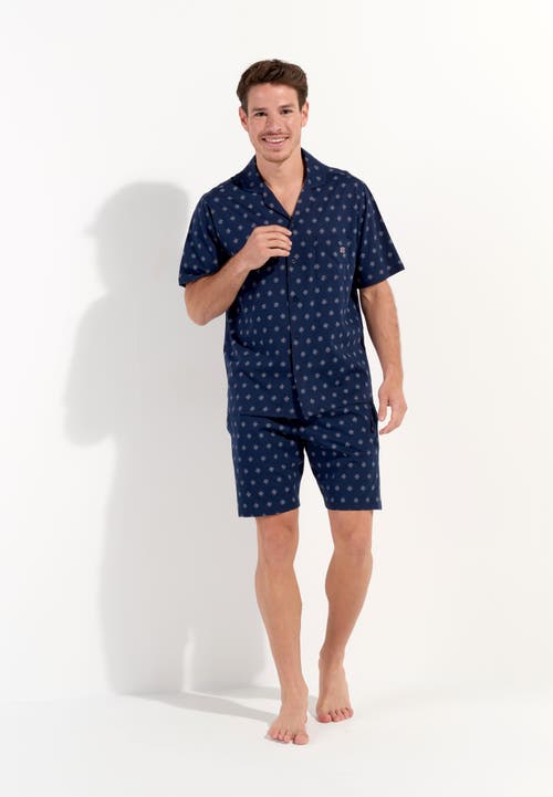 Hom Indio Short Sleepwear In Navy Print