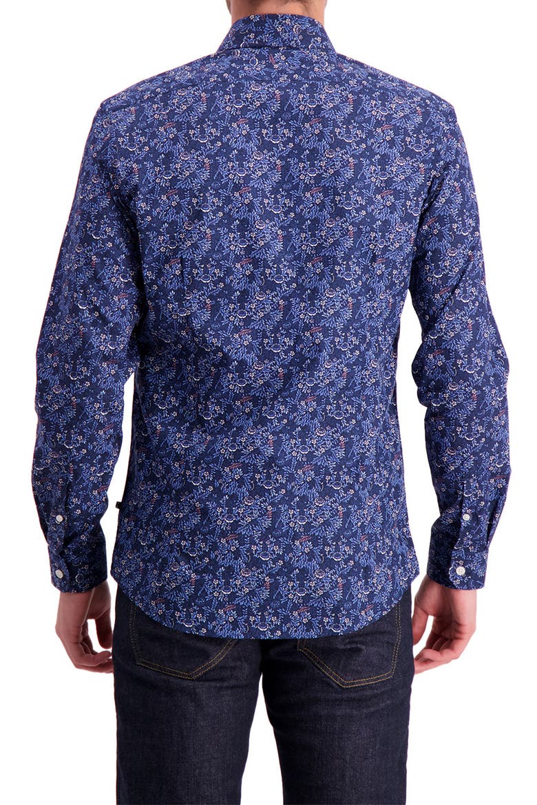 Floral Regular Fit Shirt, Alternate, color, BLUE