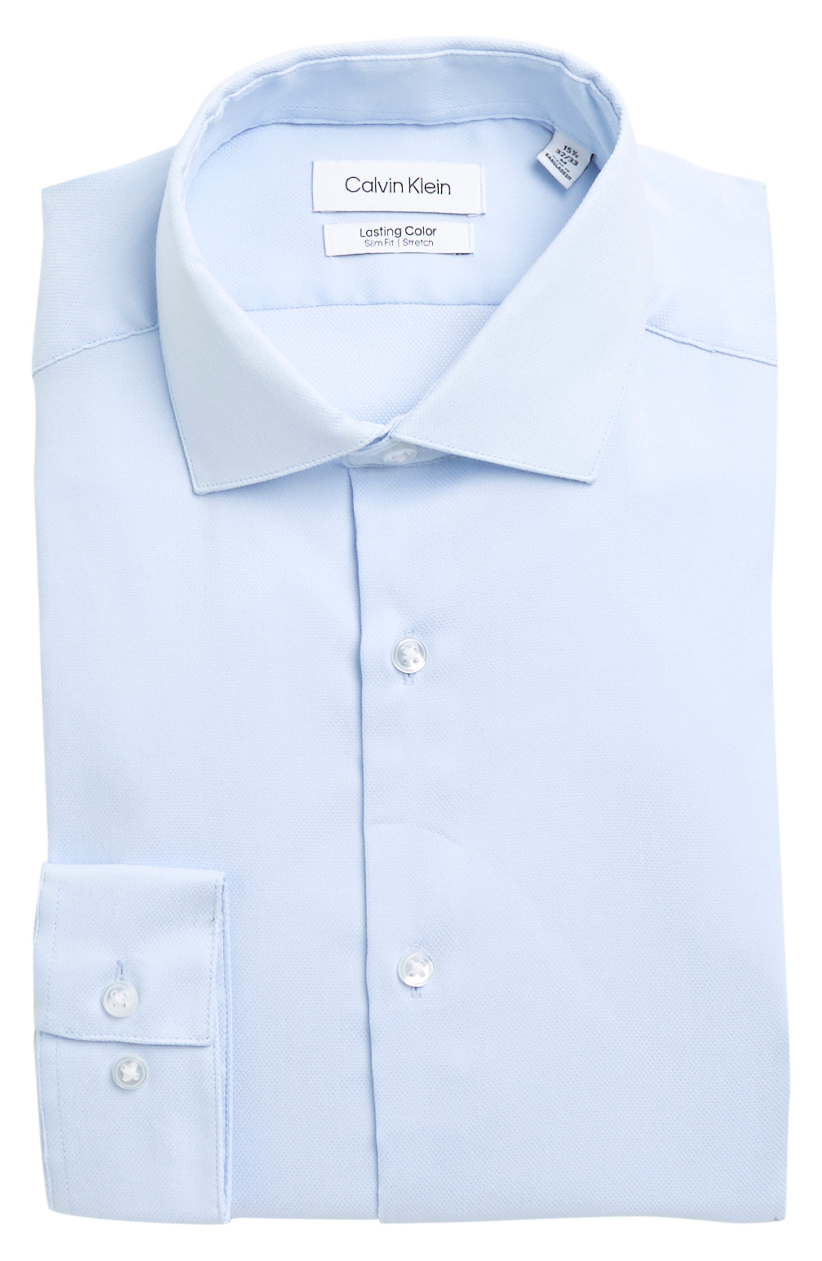Calvin Klein Lasting Color Slim Fit Stretch Dress Shirt