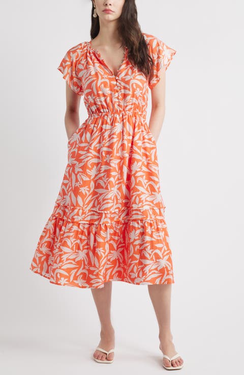 Front Button Midi Dress