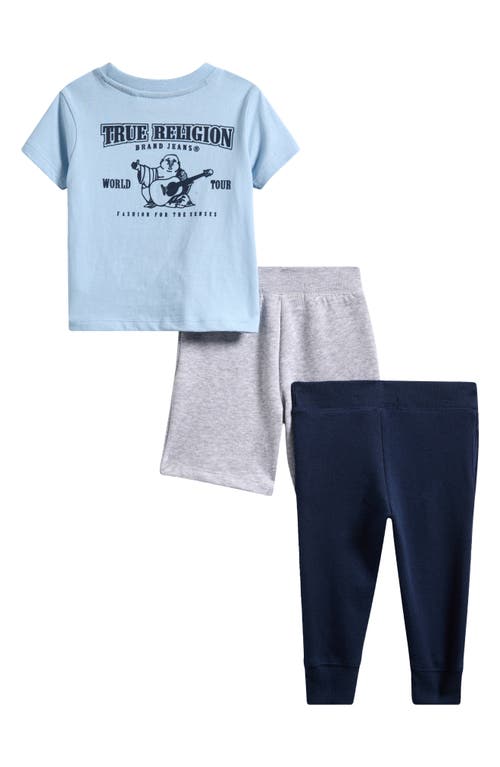 True Religion Graphic T-shirt, Shorts & Joggers Set In Blue