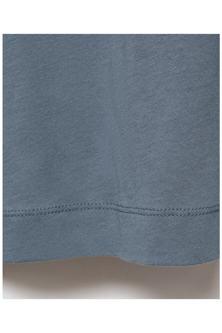 Puff Sleeve Cotton Pajama Top, Alternate, color, INK BLUE
