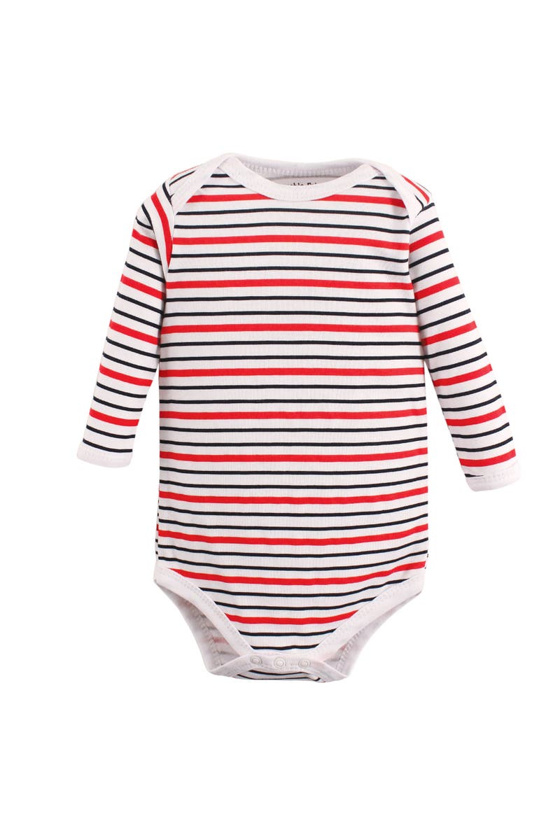 Luvable Friends Cotton Long-Sleeve Bodysuits, Alternate, color, Speedy