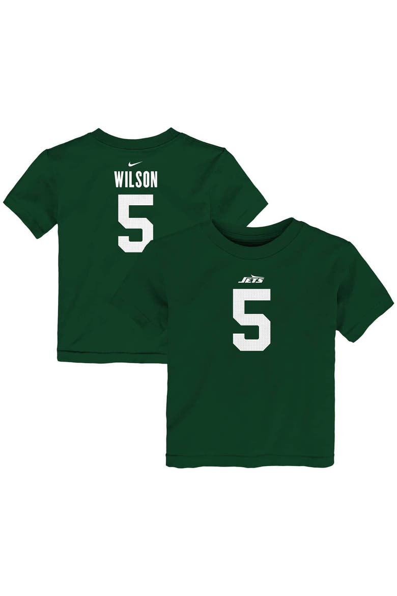 Toddler Nike Garrett Wilson Green New York Jets Player Name & Number T-Shirt, Main, color, Green