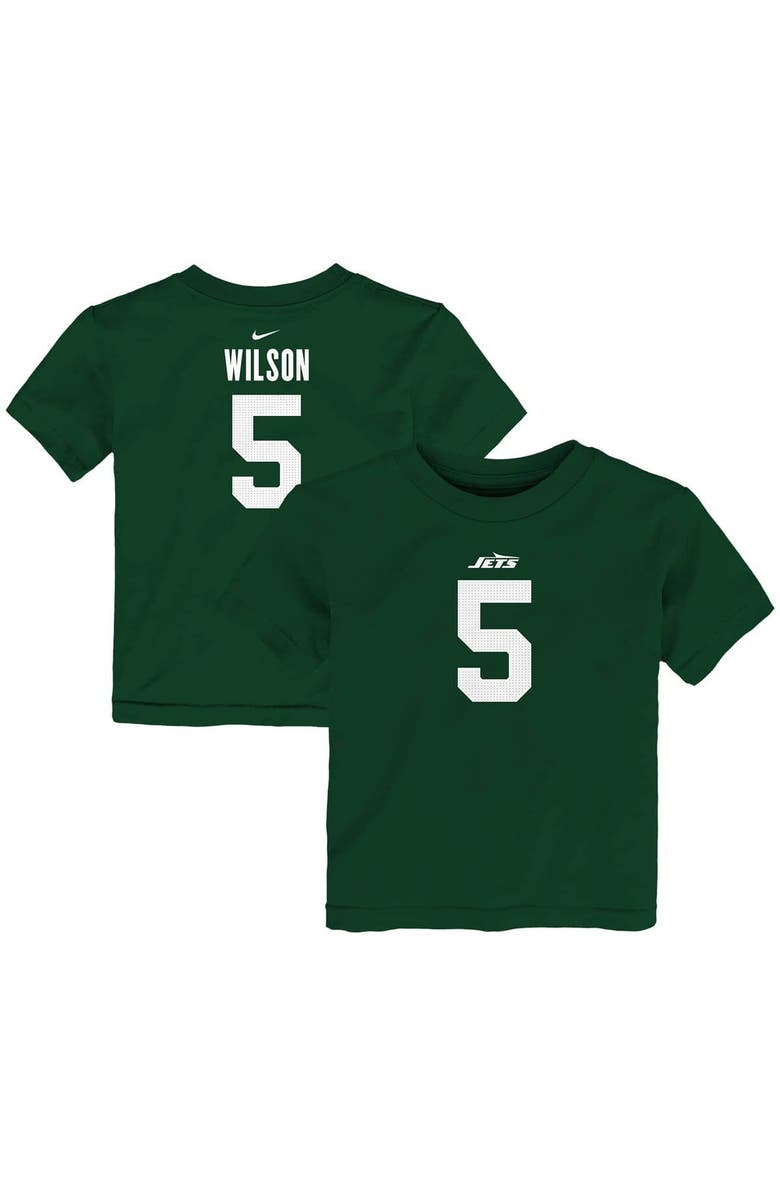 Nike Toddler Nike Garrett Wilson Green New York Jets Player Name & Number T-Shirt, Main, color, Green