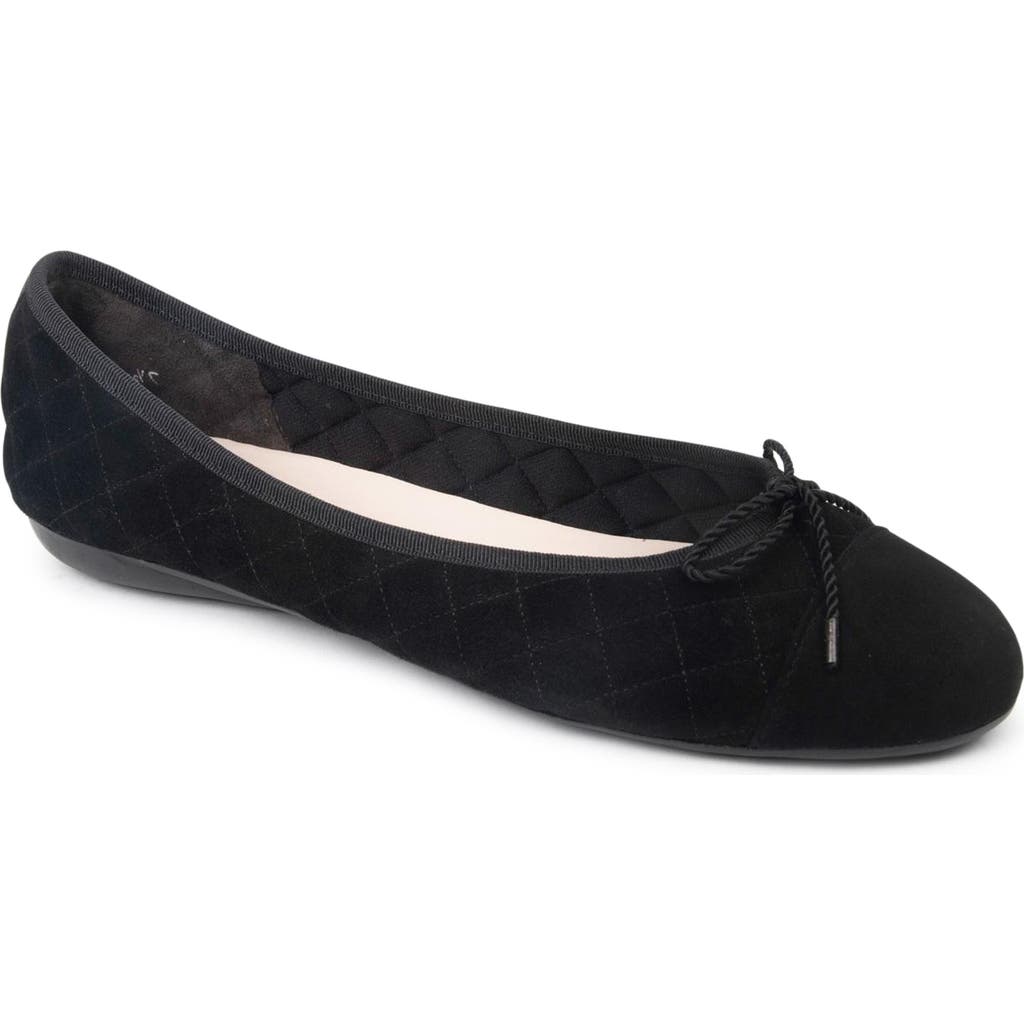 Paul Mayer Best Cap Toe Ballet Flat In Black