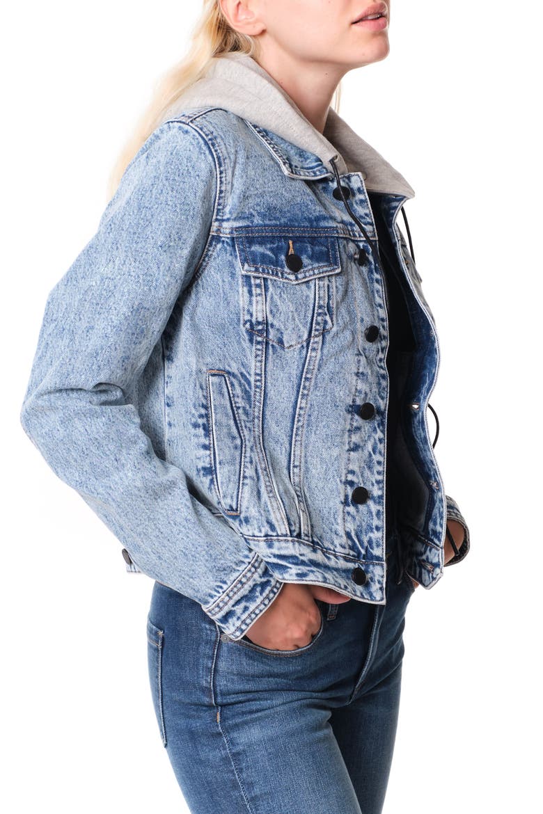Denim Trucker Jacket with Removable Hood, Alternate, color, SORRY BOUT IT