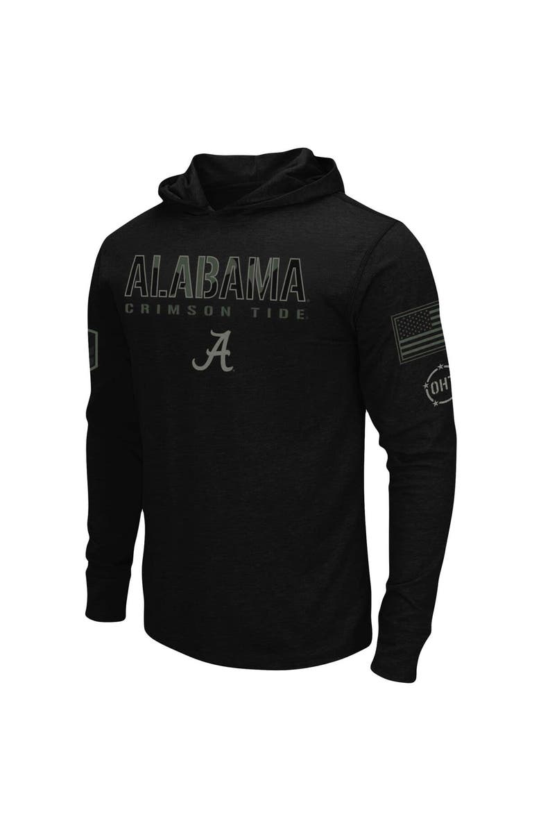 COLOSSEUM Men's Colosseum Black Alabama Crimson Tide OHT Military Appreciation Hoodie Long Sleeve T-Shirt, Alternate, color, Black