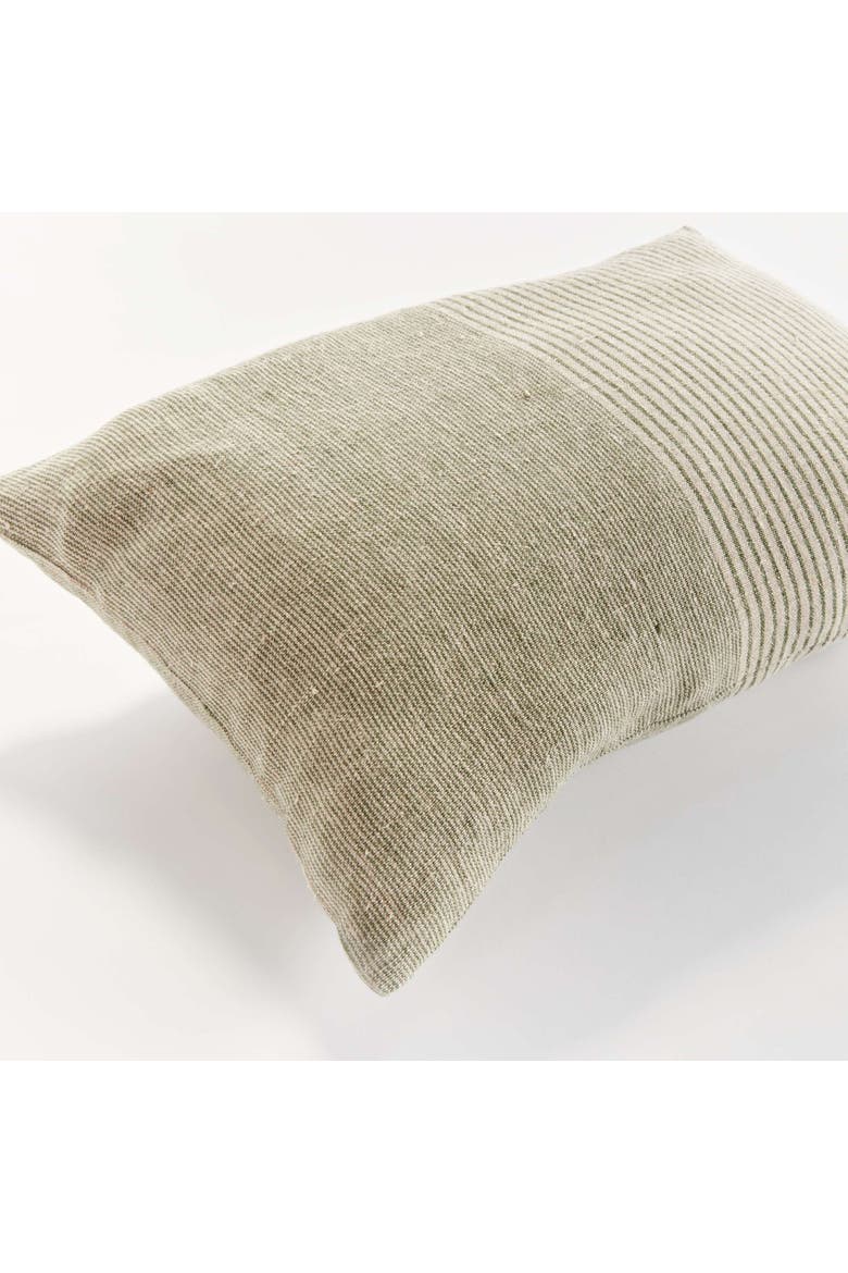 Otis Pinstripe Lumbar Pillow, Alternate, color, Beige