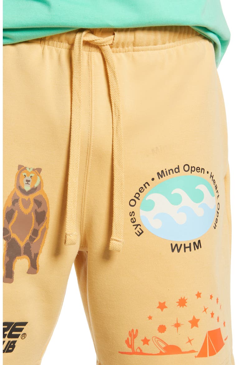 BB Peak Graphic Shorts, Alternate, color, NEW WHEAT