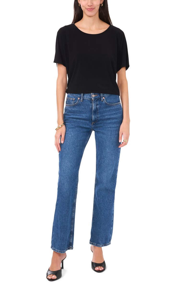 Vince Camuto High-Low Relaxed Fit T-Shirt, Alternate, color, Rich Black