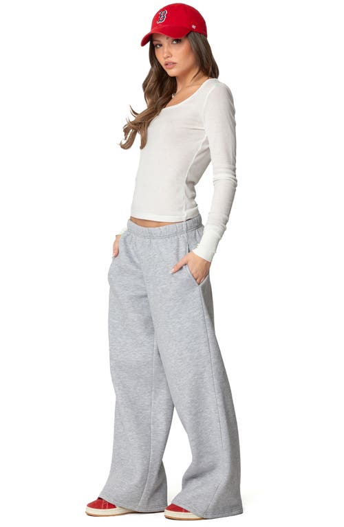 Edikted Hailey Rib Scoop Neck Top In White