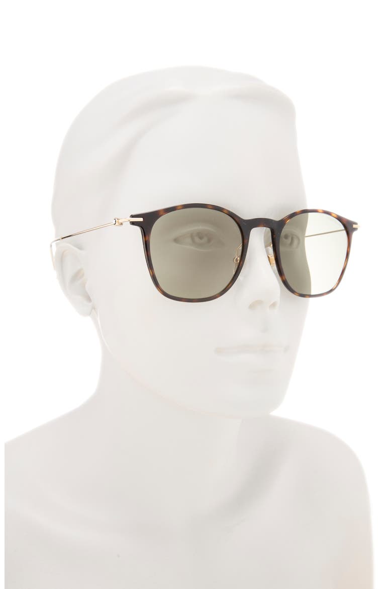 53mm Round Sunglasses, Alternate, color, HAVANA GOLD GREEN